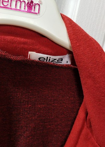 Koyu Kırmızı Düğmeli  Ceket - Görsel 2