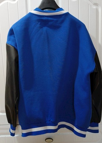 Mavi Düğmeli Kadın Streetwear Ceket - Görsel 3