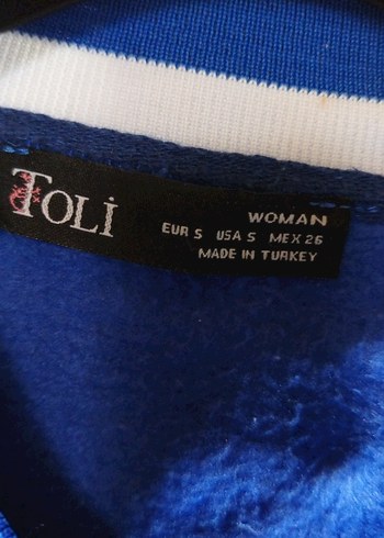 Mavi Düğmeli Kadın Streetwear Ceket - Görsel 2