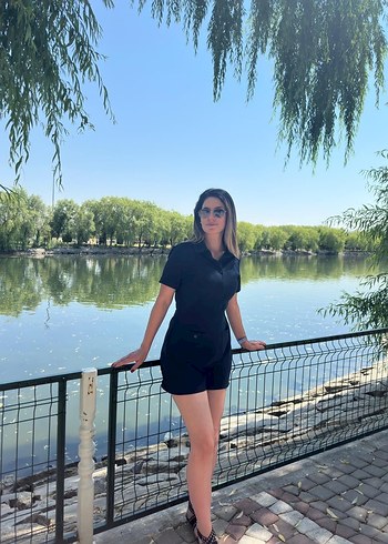 Lacivert Kısa Tulum Yüksek Yaka - Görsel 2