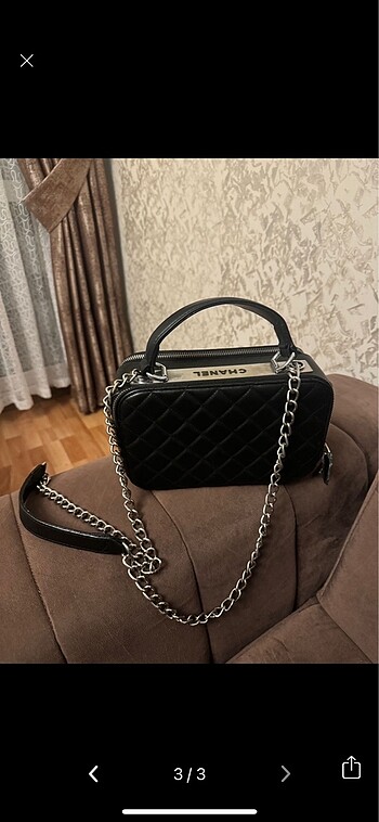 Chanel siyah şık kol çantası