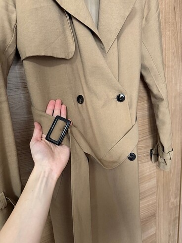 m Beden camel Renk Stradivarius Trençkot