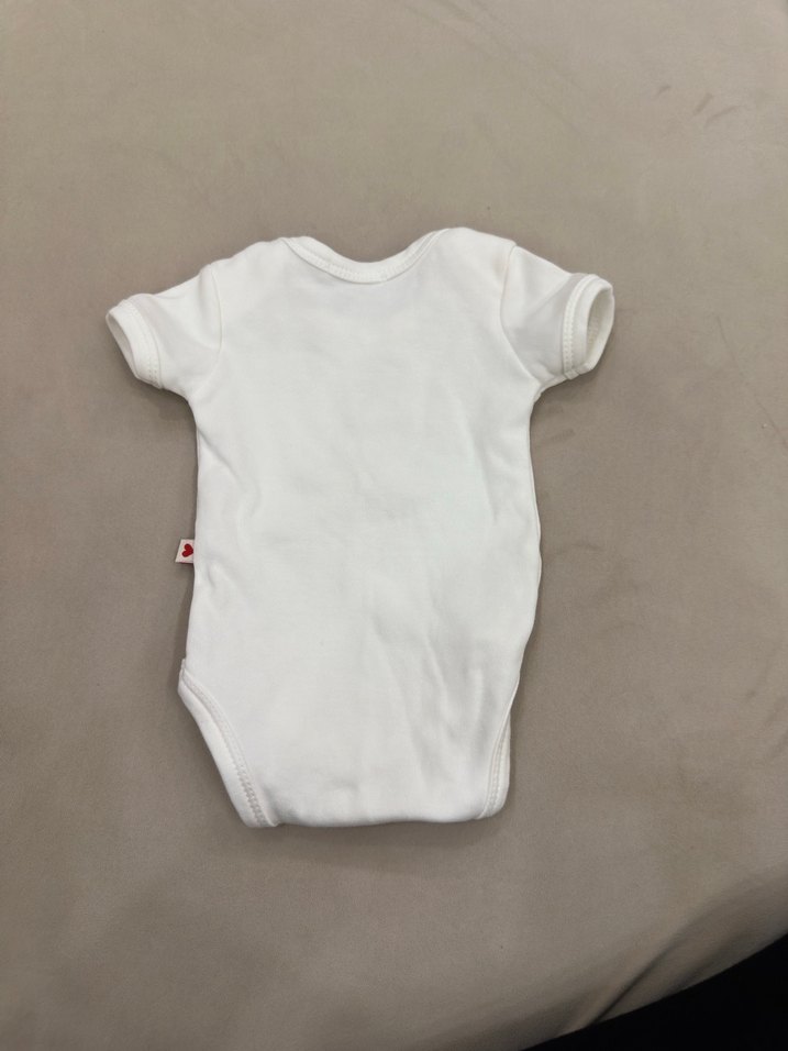 Beyaz Kısa Kollu Bebek Body - Görsel 3