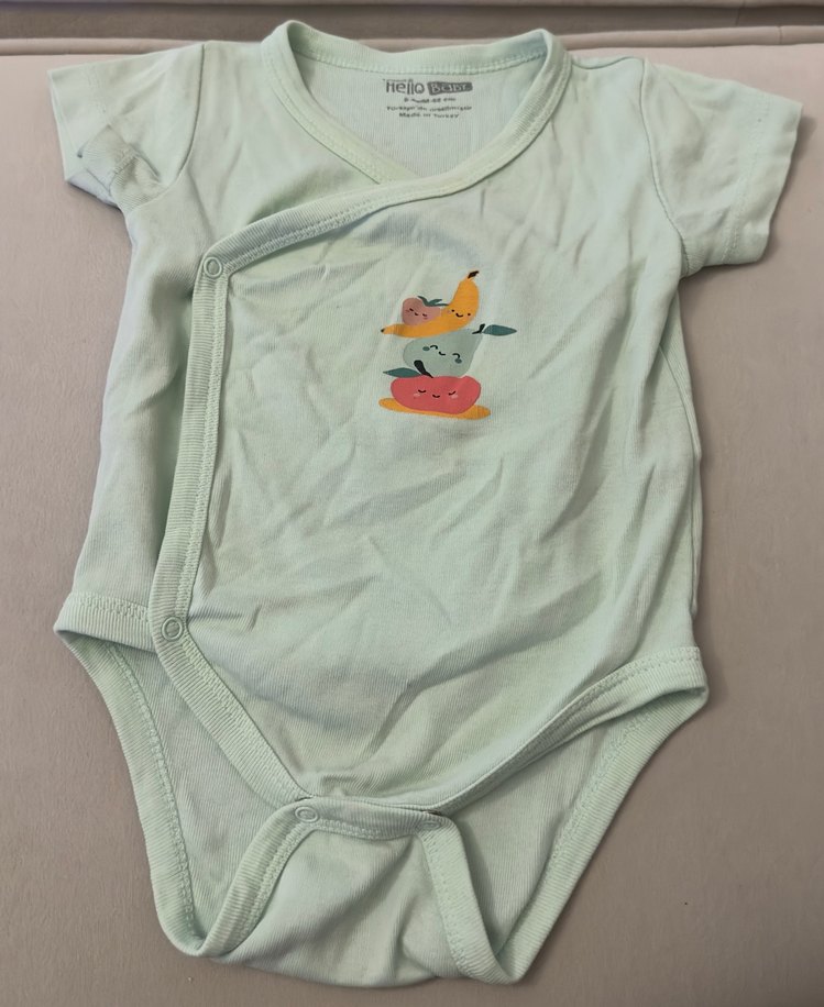 Yeşil Erkek Bebek Kısa Kollu Body - Görsel 2