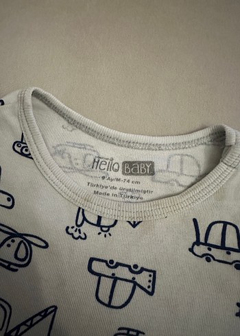 Gri Kısa Kollu Bebek Body - Görsel 3