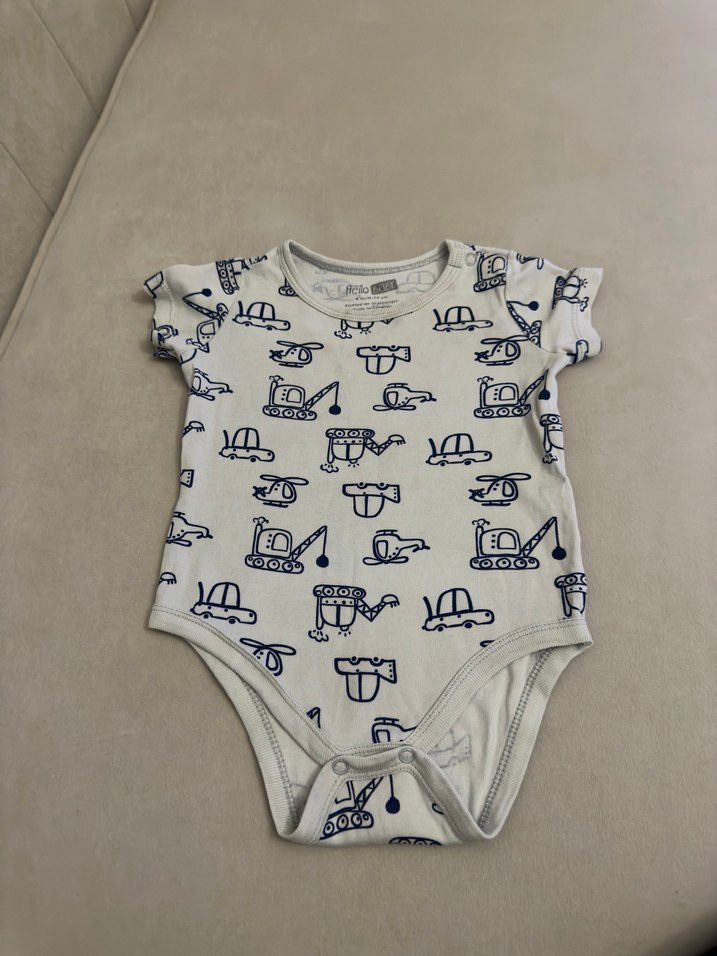 Gri Kısa Kollu Bebek Body - Görsel 2