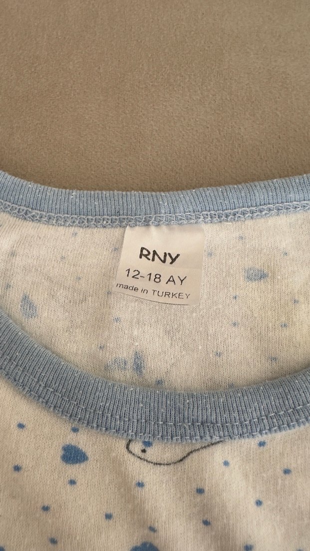 Mavi Dantelli Erkek Bebek Kolsuz Body - Görsel 3