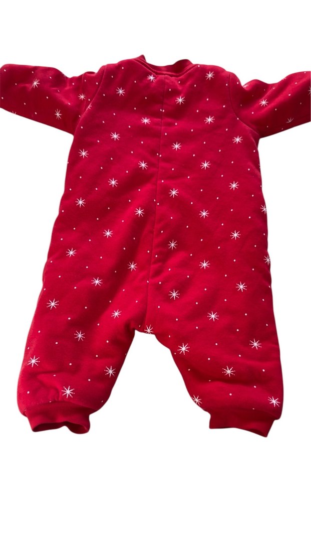 Nakışlı Kırmızı Erkek Bebek Tulumu - Görsel 2
