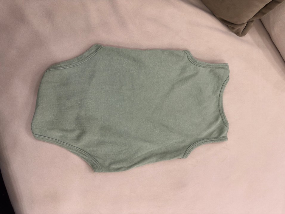 Haki Erkek Bebek Kolsuz Body - Görsel 4