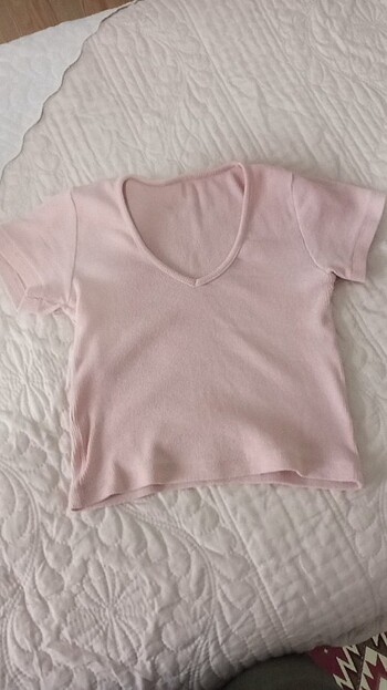 s Beden Crop pembe s