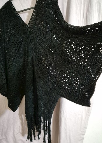 Siyah Örgü Kadın simli bluz - Görsel 2