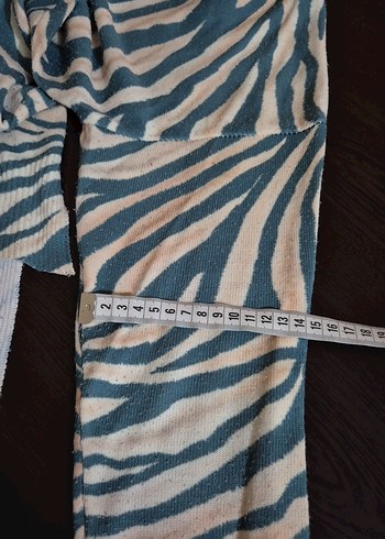 Uzun Kollu Zebra Desenli Bohem Kadın Tunik - Görsel 6