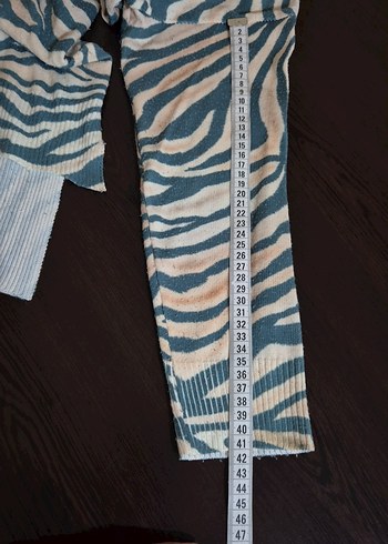 Uzun Kollu Zebra Desenli Bohem Kadın Tunik - Görsel 5