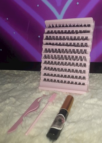 uzun süre kalıcı takma kirpik seti tint hediyeli - Görsel 7