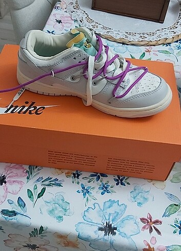 39 Beden beyaz Renk Nike 39 numara kullanilmamis dunk off white lot 16 of 50