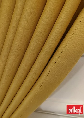 BİRİLLANT DELUXE HARDAL SARISI FON PERDE - Görsel 3