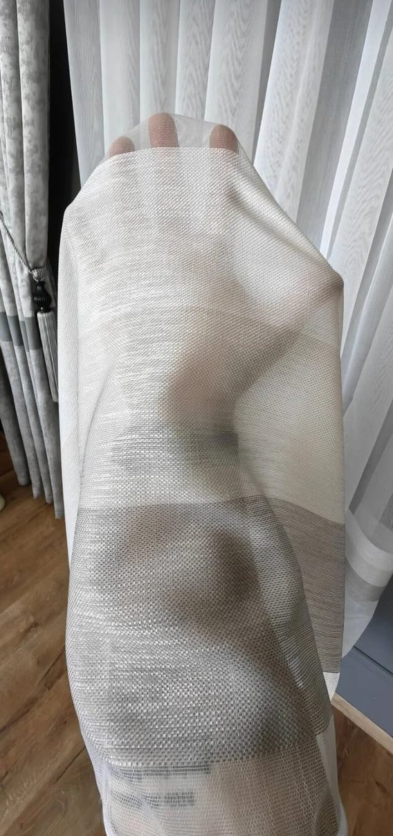 Beyazın ve Vizyon Renginin Buluşu Modern Tül Perde - Görsel 2