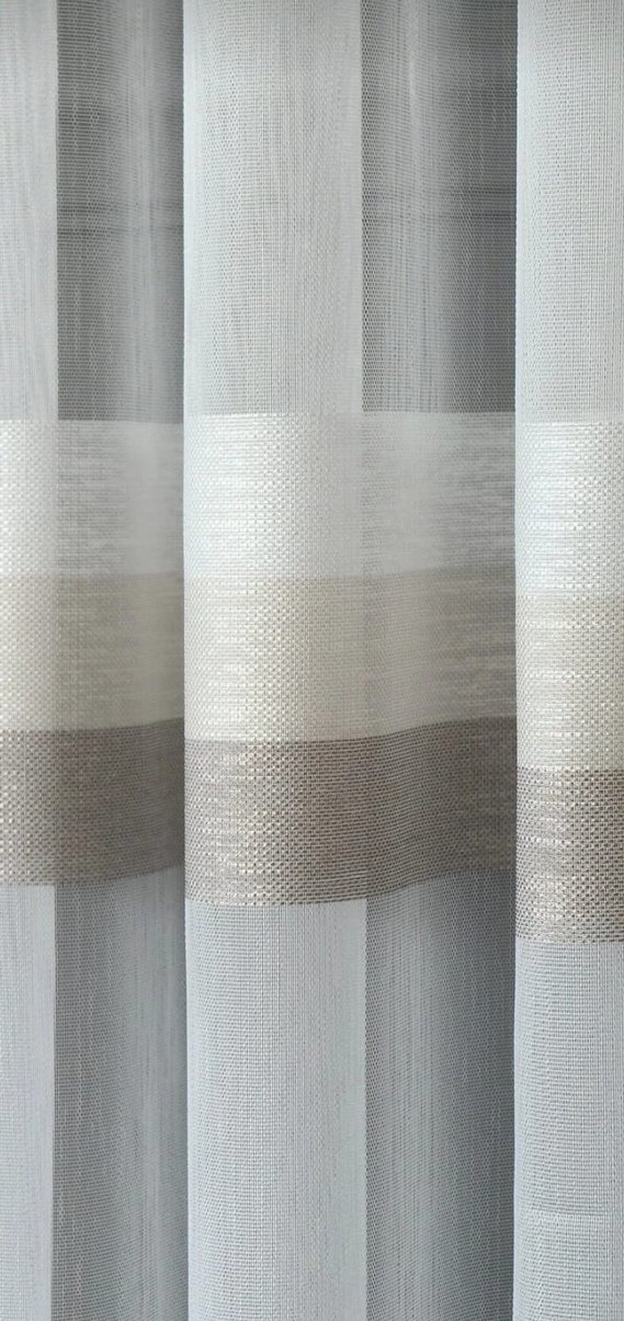 Beyazın ve Vizyon Renginin Buluşu Modern Tül Perde - Görsel 4