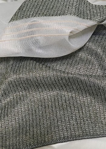 BRİLLANT MELİSA ORMAN YEŞİLİ BANTLI TÜL PERDE - Görsel 4