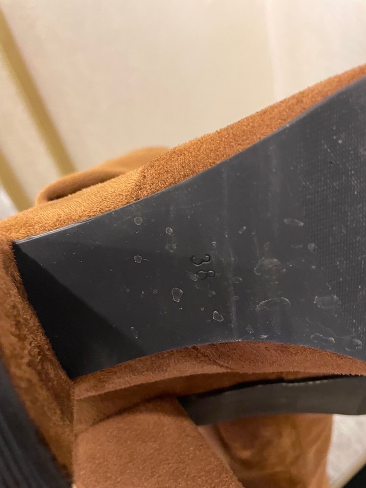 Taba Süet Detaylı Diz Boyu Bot - Görsel 5