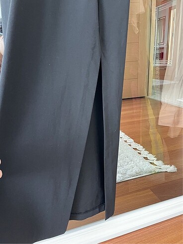 xs Beden siyah Renk Cut oyt detaylı krepe midi elbise