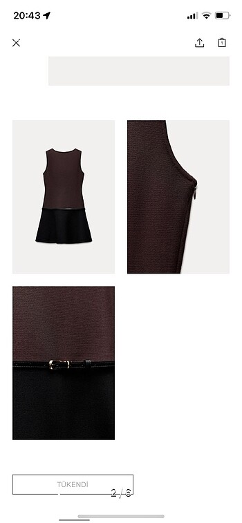 Zara Kemerli dokuma kloş etkili triko elbise