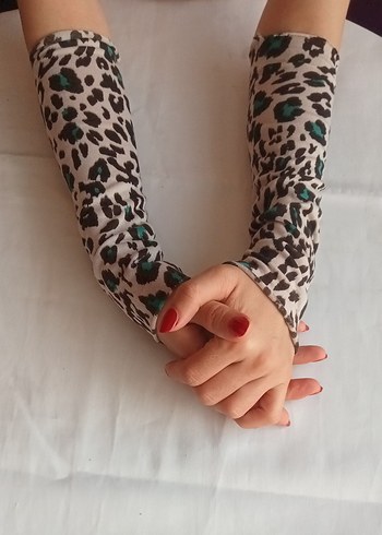 Bej Dantel Detaylı Renkli Bohem Eldiven - Görsel 5