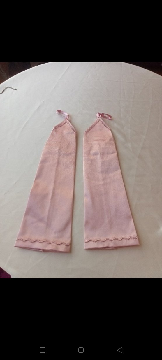 Pembe Saten  Kadın Eldivenleri - Görsel 3