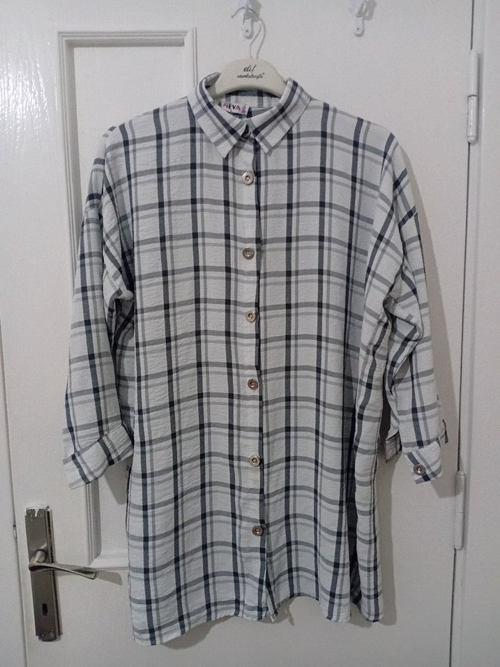 Kadın Ekose Desen Gömlek - Görsel 2