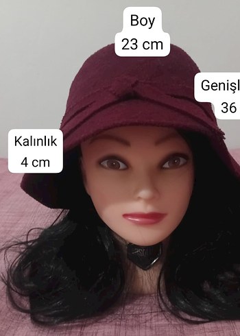 Bordo Keçe Şapka  Şık & Retro Stil - Görsel 5