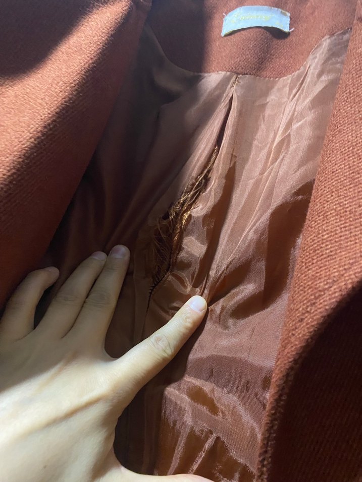 Taba Kadın Süet Kemerli Uzun Klasik Kaban - Görsel 5