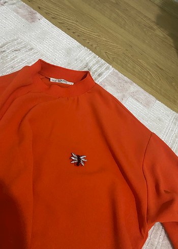 Turuncu Yarım Balıkçı Yaka Salaş Üst - Görsel 2