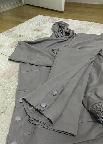 Düğmeli Gri Kadın Eşofman Takımı - Görsel 3