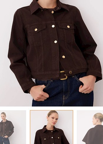 Kahverengi Deri Trençkot, Düğmeli, Midi Boy - Görsel 2