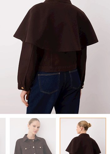 Kahverengi Deri Trençkot, Düğmeli, Midi Boy - Görsel 3