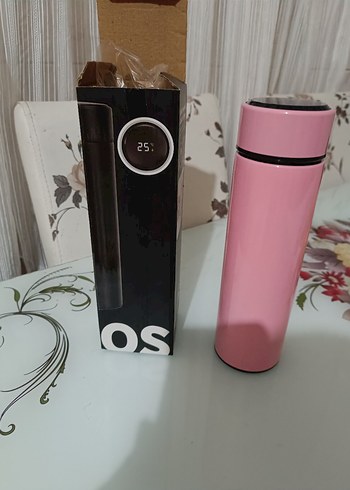 Pembe Termos Şişe 25°C Dijital Gösterge - Görsel 3