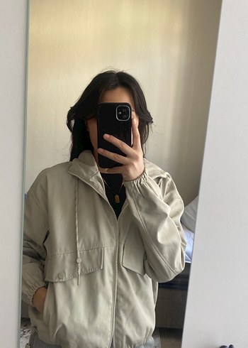 Bej Kadın Midi Ceket, Düz, Uzun Kollu - Görsel 11