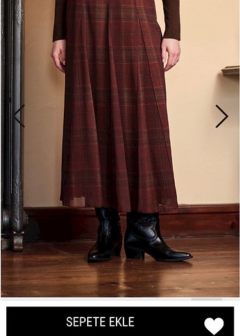 Be blue ekose desen etek - Görsel 2