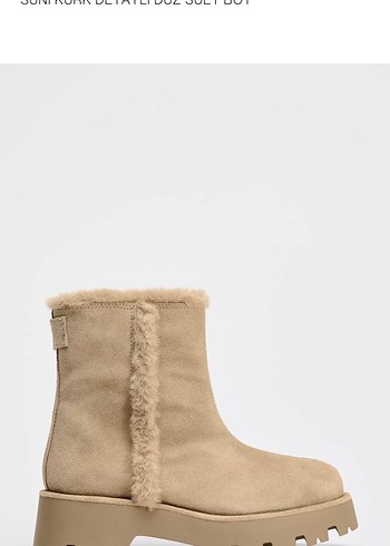 Zara Kürklü Süet Kadın Bot - Görsel 4