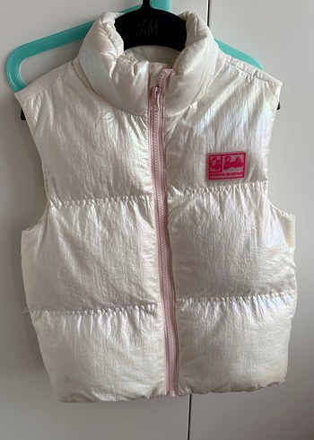 Kız Çocuk Beyaz Fermuarlı Yelek - Görsel 2