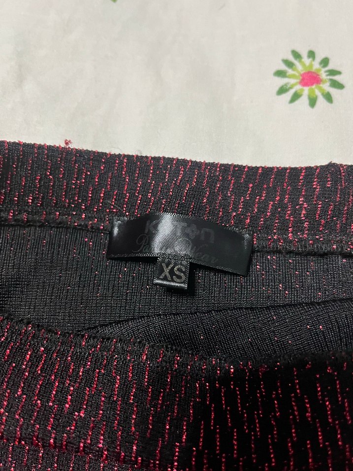 Bordo Kadın Triko Midi Elbise - Görsel 3