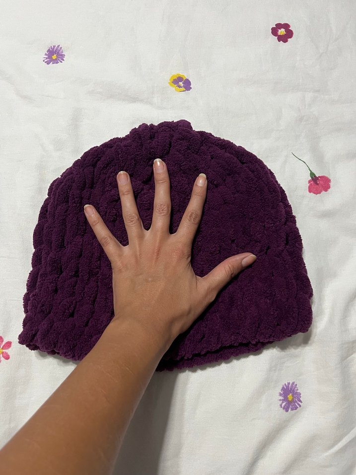 Mor Örgü Kadın Bere - Görsel 4