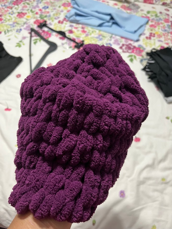 Mor Örgü Kadın Bere - Görsel 5