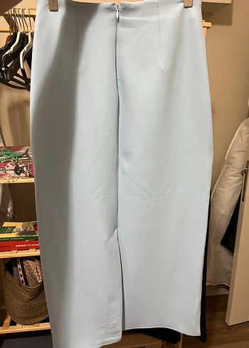 Düğmeli Beyaz Kadın Yelek Etek Takım - Görsel 5