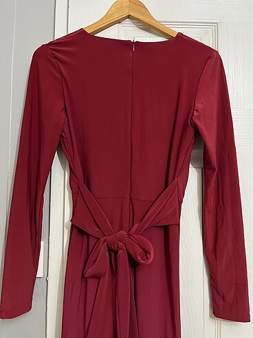 38 Beden bordo Renk Elbise