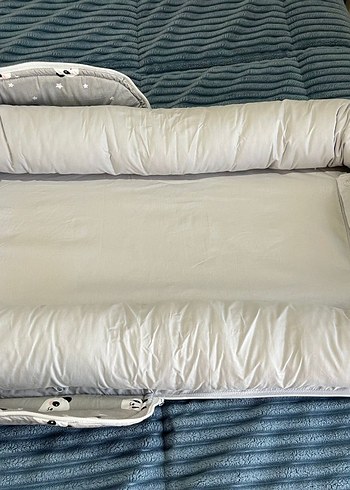 Jaju Baby Gri Panda Desenli Taşınabilir Bebek Yatağı - Görsel 3