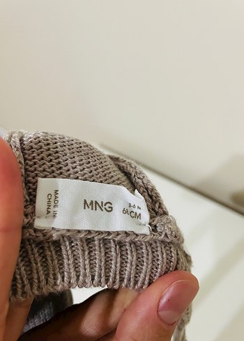 Mango bağcıklı triko bere - Görsel 3