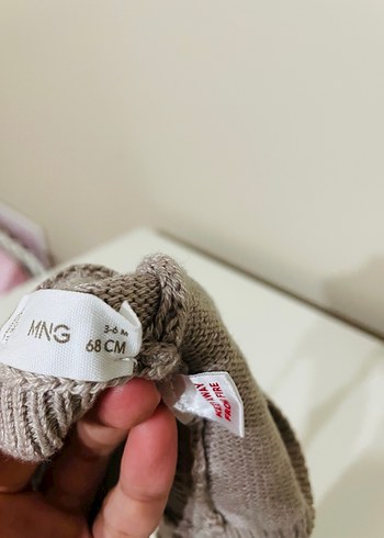 Mango bağcıklı triko bere - Görsel 2