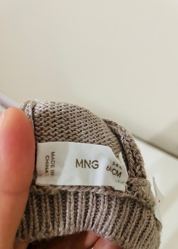 Mango bağcıklı triko bere - Görsel 4