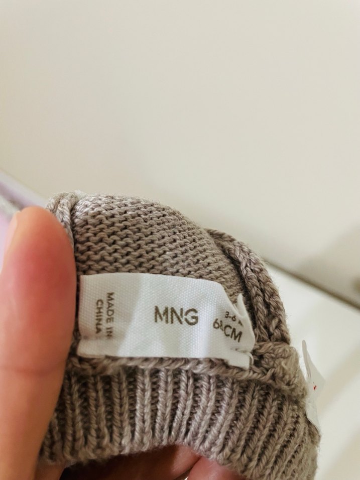 Mango bağcıklı triko bere - Görsel 4